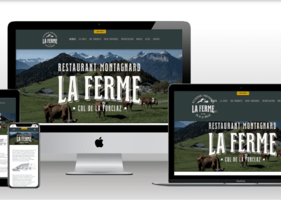 La Ferme de La Forclaz — site vitrine pour ferme auberge en montagne avec menu en ligne